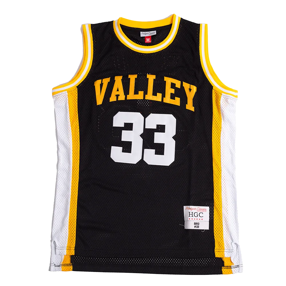 LARRY BIRD HIGH SCHOOL YOUTH BASKETBALL JERSEY (BLACK)